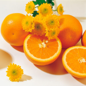 Oranges and flowers