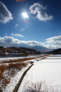 Kokonoe's snowy landscape